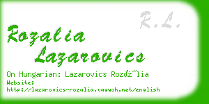 rozalia lazarovics business card